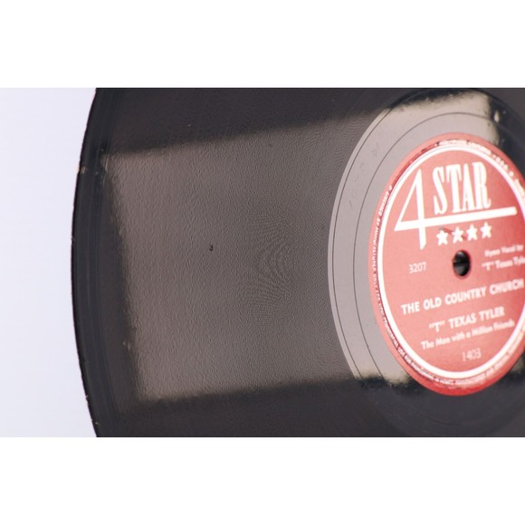 "T" Texas Tyler – The Old Country Church / Beyond Sunset 1950 78rpm Record 1403 - Picture 16 of 16